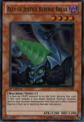 Ally of Justice Reverse Break [HA02-EN050] Super Rare - Duel Kingdom