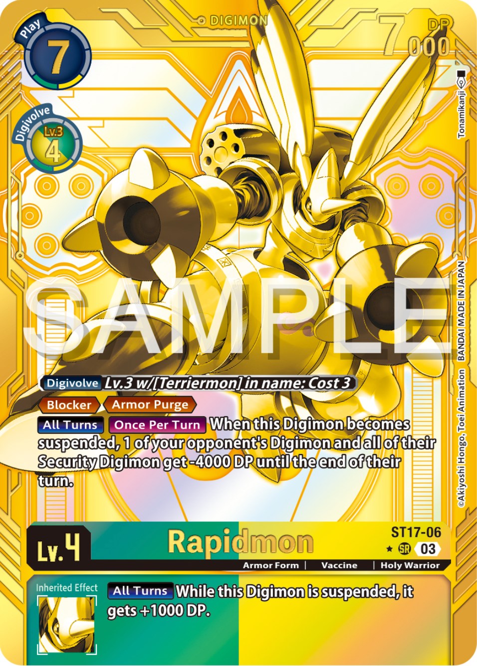 Rapidmon - ST17-06 (Gold) [ST17-06] [Starter Deck 17: Double Typhoon Advanced Deck Set] Foil