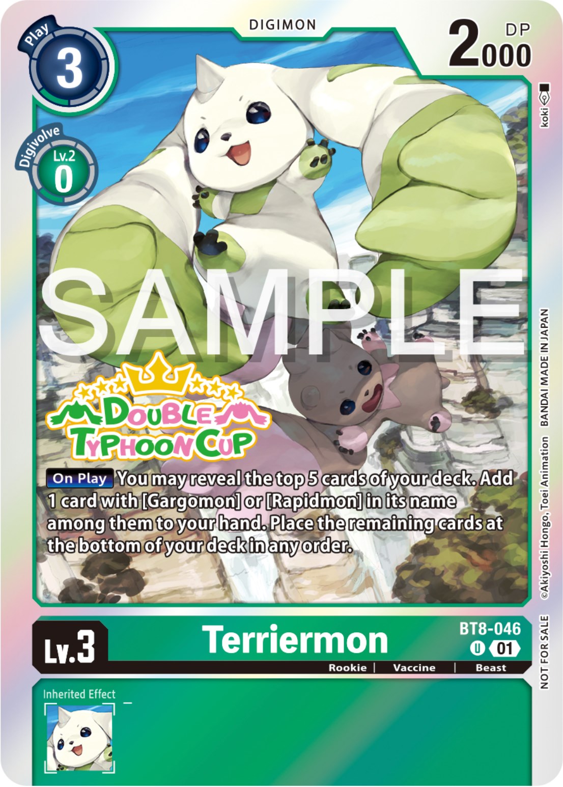 Terriermon (Double Typhoon Cup Winner) [BT8-046] [New Awakening] Foil