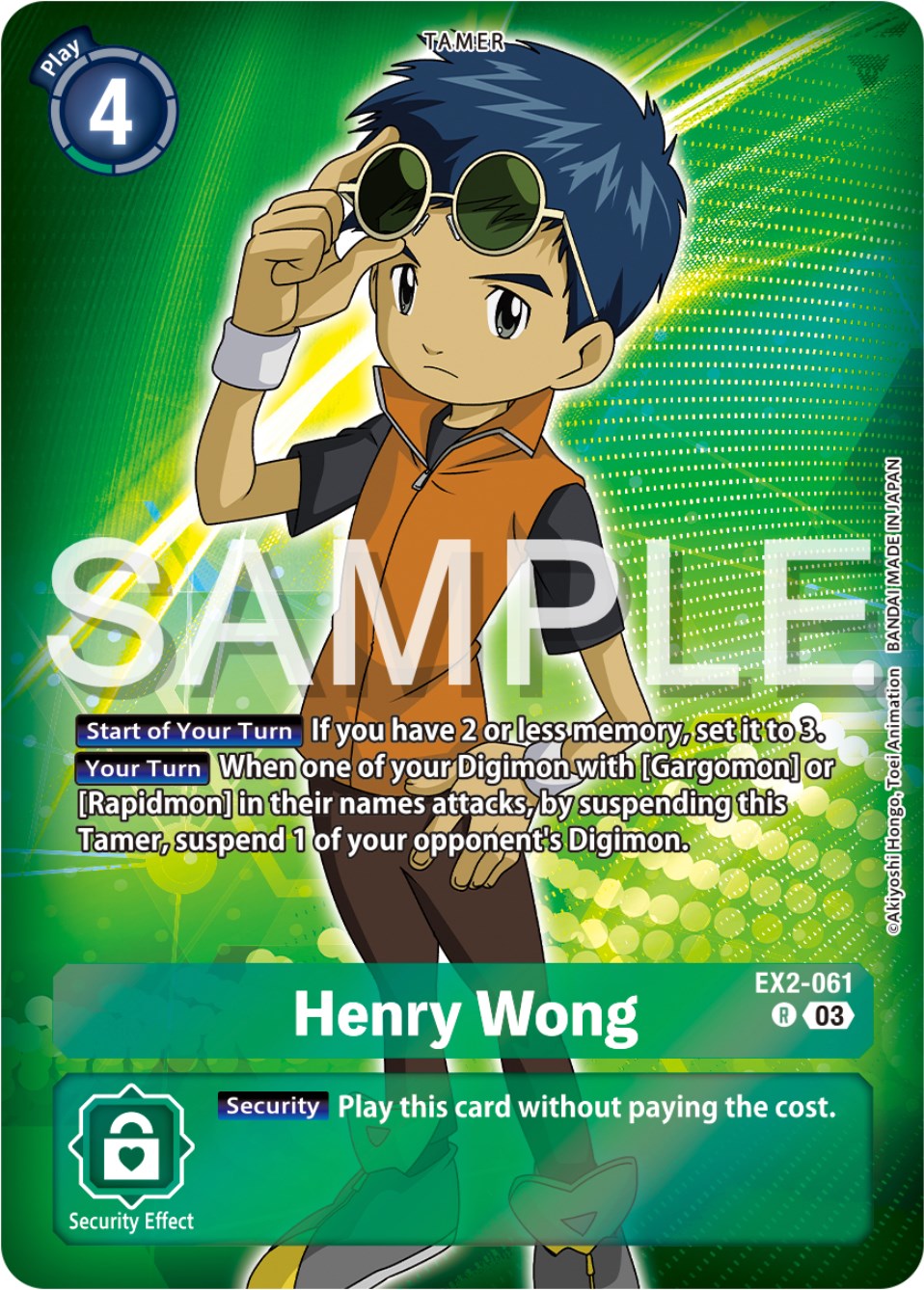 Henry Wong (Reprint) [EX2-061] [Starter Deck 17: Double Typhoon Advanced Deck Set] Foil