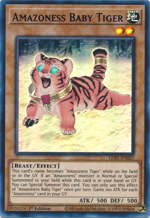 Amazoness Baby Tiger (Blue) [LDS1-EN023] Ultra Rare - Duel Kingdom