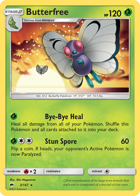 Butterfree (3/147) [Sun & Moon: Burning Shadows] - Duel Kingdom