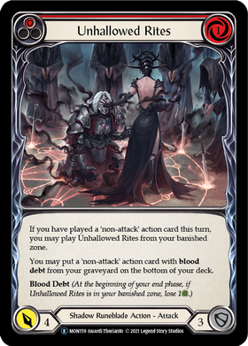 Unhallowed Rites (Red) (Rainbow Foil) [U-MON159-RF] Unlimited Rainbow Foil - Duel Kingdom