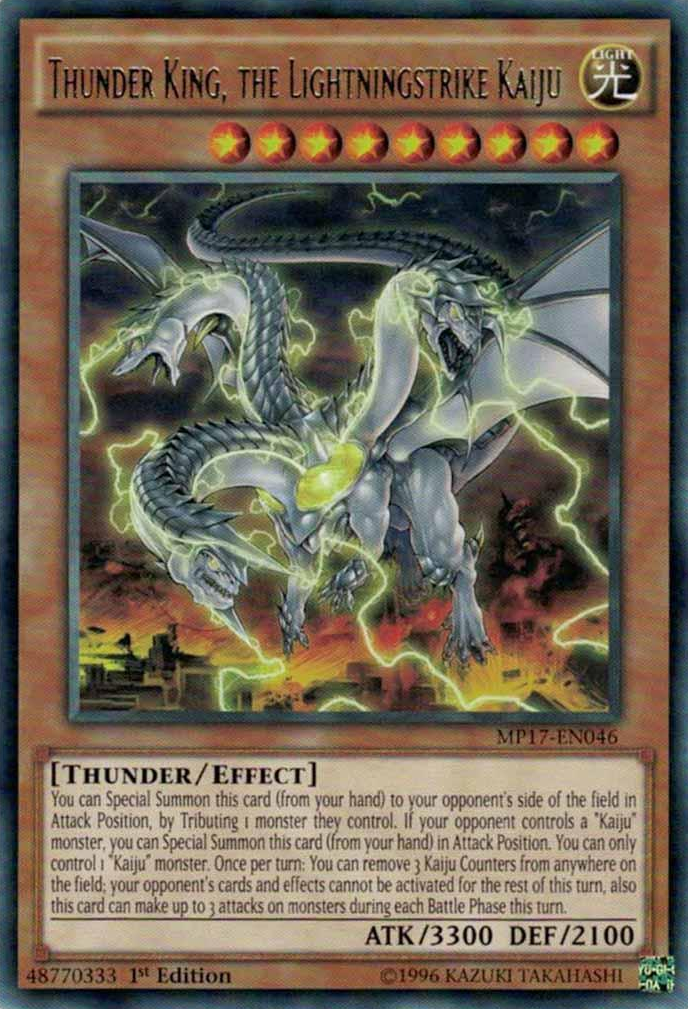 Thunder King, the Lightningstrike Kaiju [MP17-EN046] Rare - Duel Kingdom