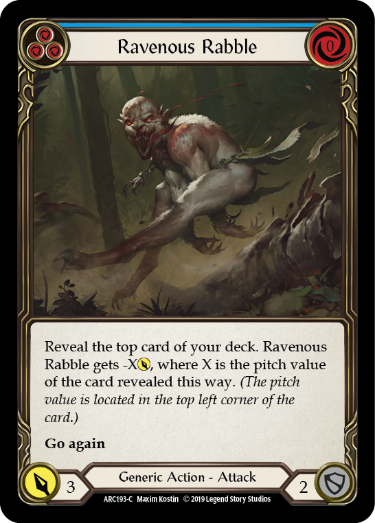 Ravenous Rabble (Blue) [ARC193-C] 1st Edition Normal - Duel Kingdom