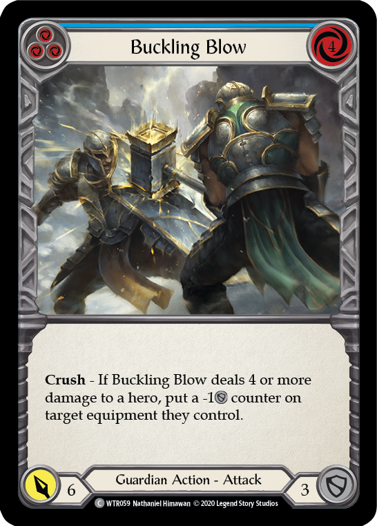 Buckling Blow (Blue) [WTR059] Unlimited Rainbow Foil - Duel Kingdom