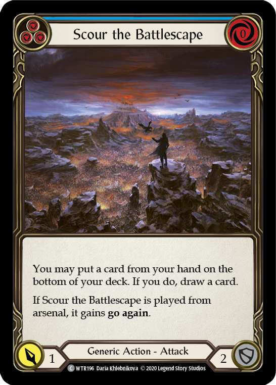 Scour the Battlescape (Blue) [WTR196] Unlimited Rainbow Foil - Duel Kingdom