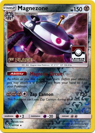 Magnezone (83/156) (League Promo 1st Place) [Sun & Moon: Ultra Prism] - Duel Kingdom