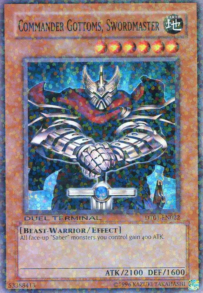 Commander Gottoms, Swordmaster [DT01-EN022] Super Rare - Duel Kingdom