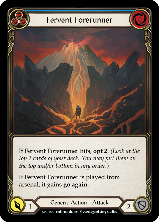 Fervent Forerunner (Blue) [ARC184-C] 1st Edition Normal - Duel Kingdom