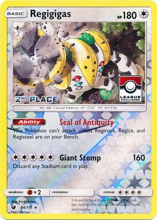 Regigigas (84/111) (League Promo 2nd Place) [Sun & Moon: Crimson Invasion] - Duel Kingdom