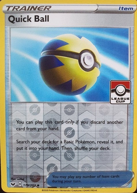 Quick Ball (179/202) (League Promo Staff) [Sword & Shield: Base Set] - Duel Kingdom