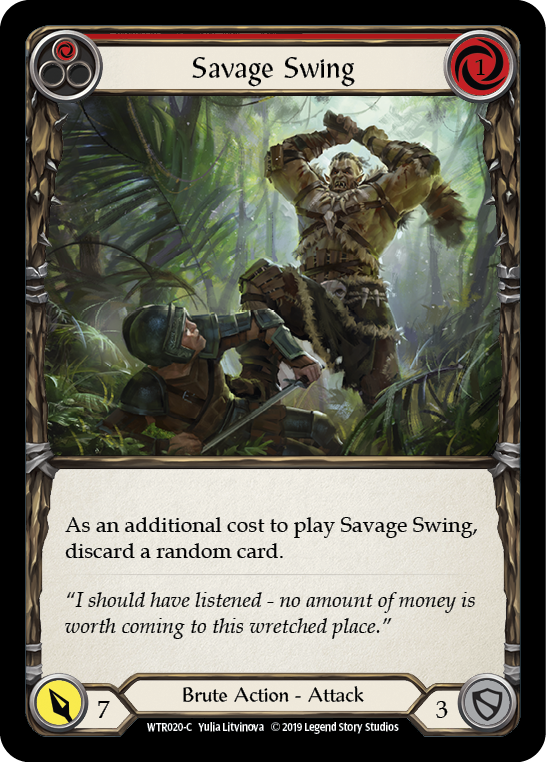 Savage Swing (Red) [WTR020-C] Alpha Print Rainbow Foil - Duel Kingdom