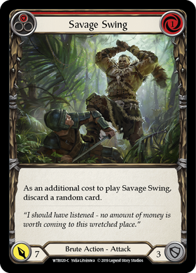 Savage Swing (Red) [WTR020-C] Alpha Print Rainbow Foil - Duel Kingdom