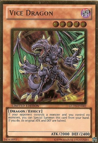 Vice Dragon [GLD3-EN002] Gold Rare - Duel Kingdom