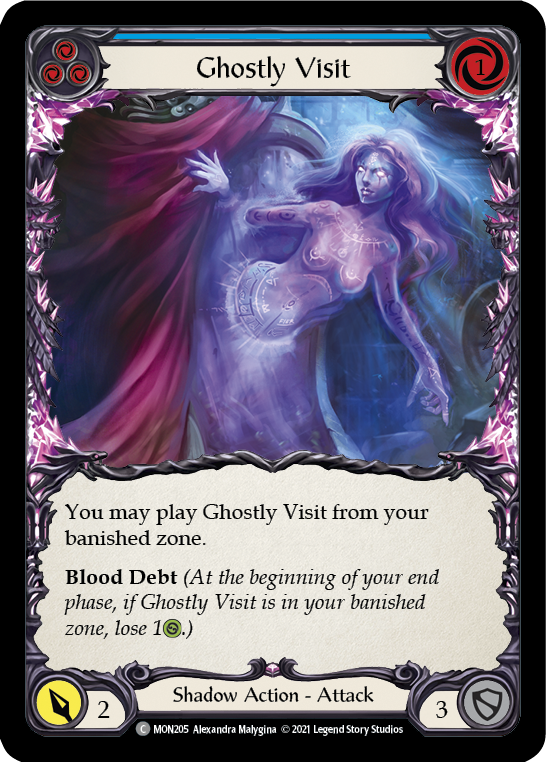 Ghostly Visit (Blue) [MON205] 1st Edition Normal - Duel Kingdom