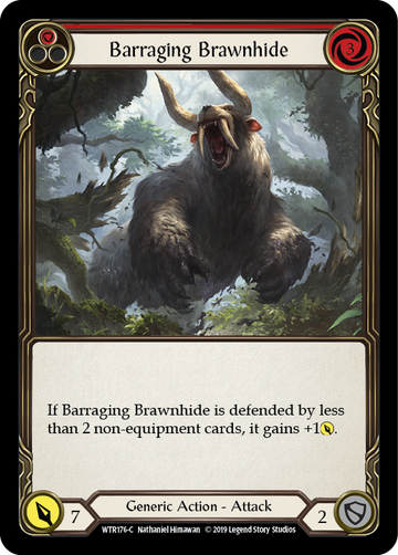 Barraging Brawnhide (Red) [WTR176-C] Alpha Print Normal - Duel Kingdom