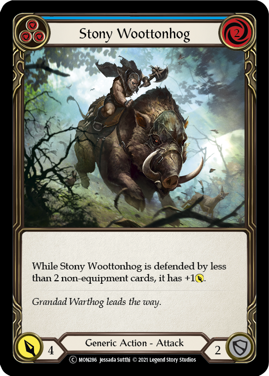 Stony Woottonhog (Blue) [U-MON286] Unlimited Normal - Duel Kingdom