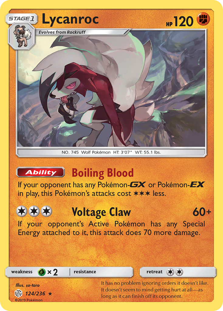 Lycanroc (124/236) [Sun & Moon: Cosmic Eclipse] - Duel Kingdom