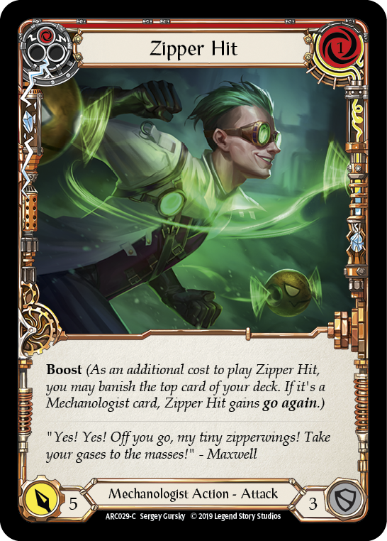 Zipper Hit (Red) [ARC029-C] 1st Edition Normal - Duel Kingdom