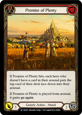 Promise of Plenty (Red) [CRU183] Unlimited Normal - Duel Kingdom