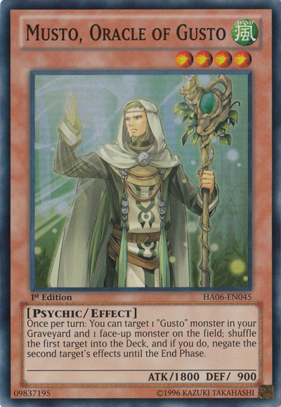 Musto, Oracle of Gusto [HA06-EN045] Super Rare - Duel Kingdom