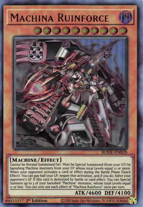 Machina Ruinforce [BODE-EN028] Ultra Rare - Duel Kingdom