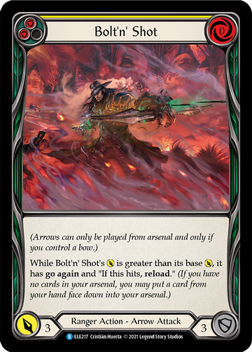 Bolt'n' Shot (Yellow) [ELE217] 1st Edition Rainbow Foil - Duel Kingdom