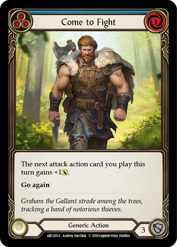 Come to Fight (Blue) [ARC205-C] 1st Edition Normal - Duel Kingdom