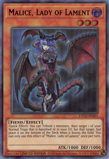 Malice, Lady of Lament (UR) [ETCO-ENSP1] Ultra Rare