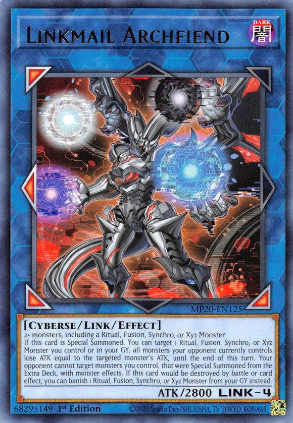 Linkmail Archfiend [MP20-EN125] Rare
