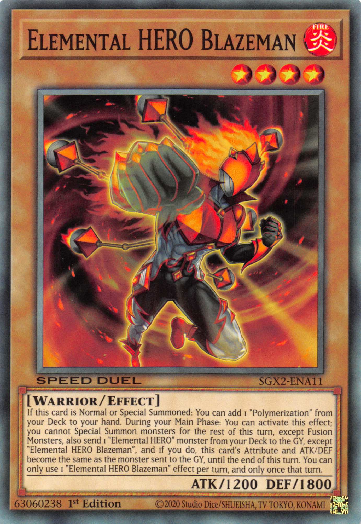 Elemental HERO Blazeman [SGX2-ENA11] Common
