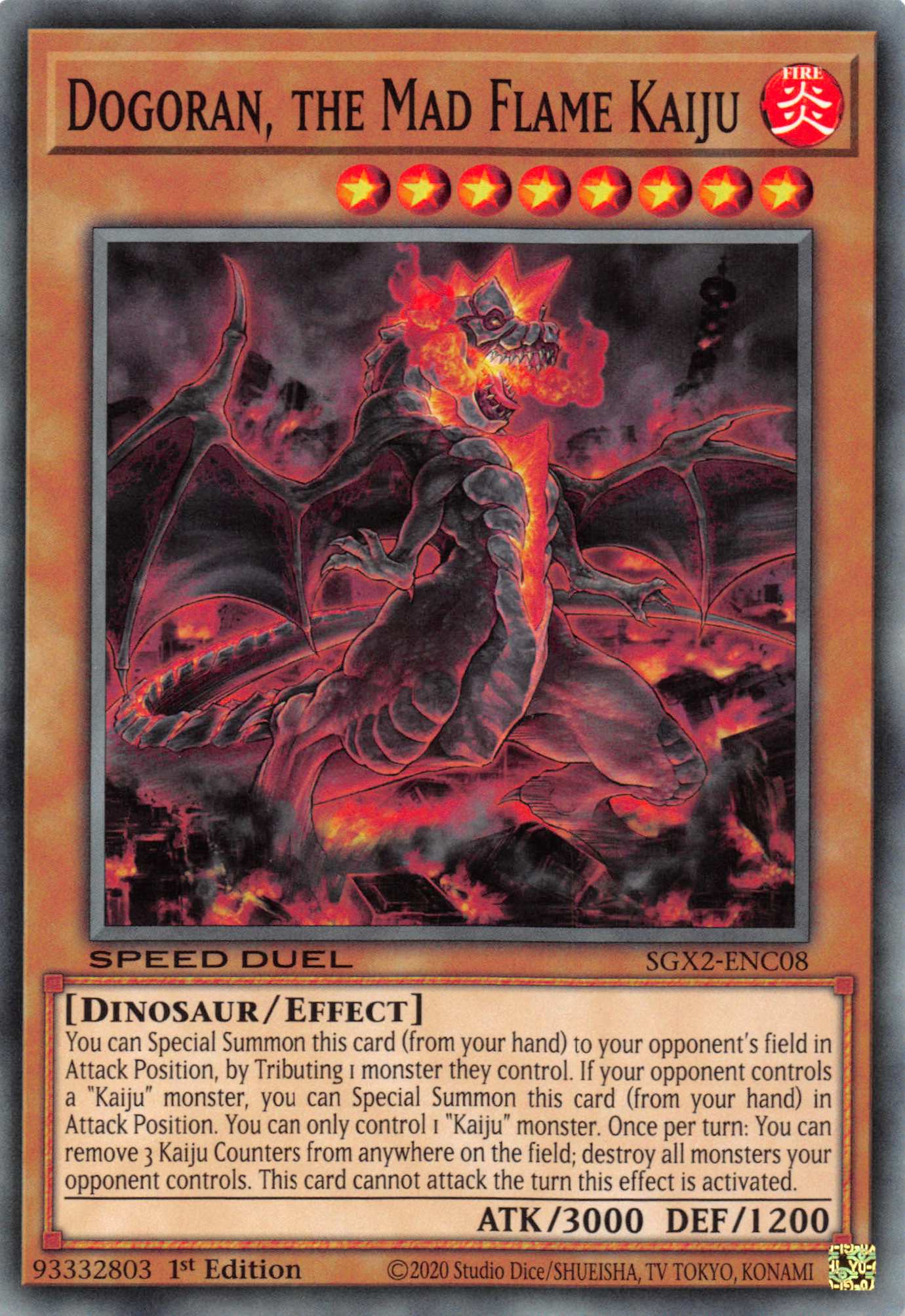 Dogoran, the Mad Flame Kaiju [SGX2-ENC08] Secret Rare