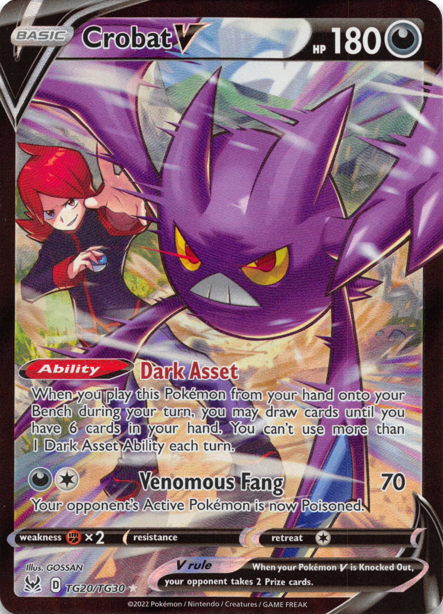 Crobat V (TG20/TG30) [Sword & Shield: Lost Origin]