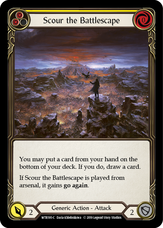 Scour the Battlescape (Yellow) [WTR195-C] Alpha Print Rainbow Foil - Duel Kingdom