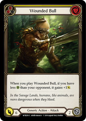 Wounded Bull (Yellow) [WTR201-C] Alpha Print Rainbow Foil - Duel Kingdom