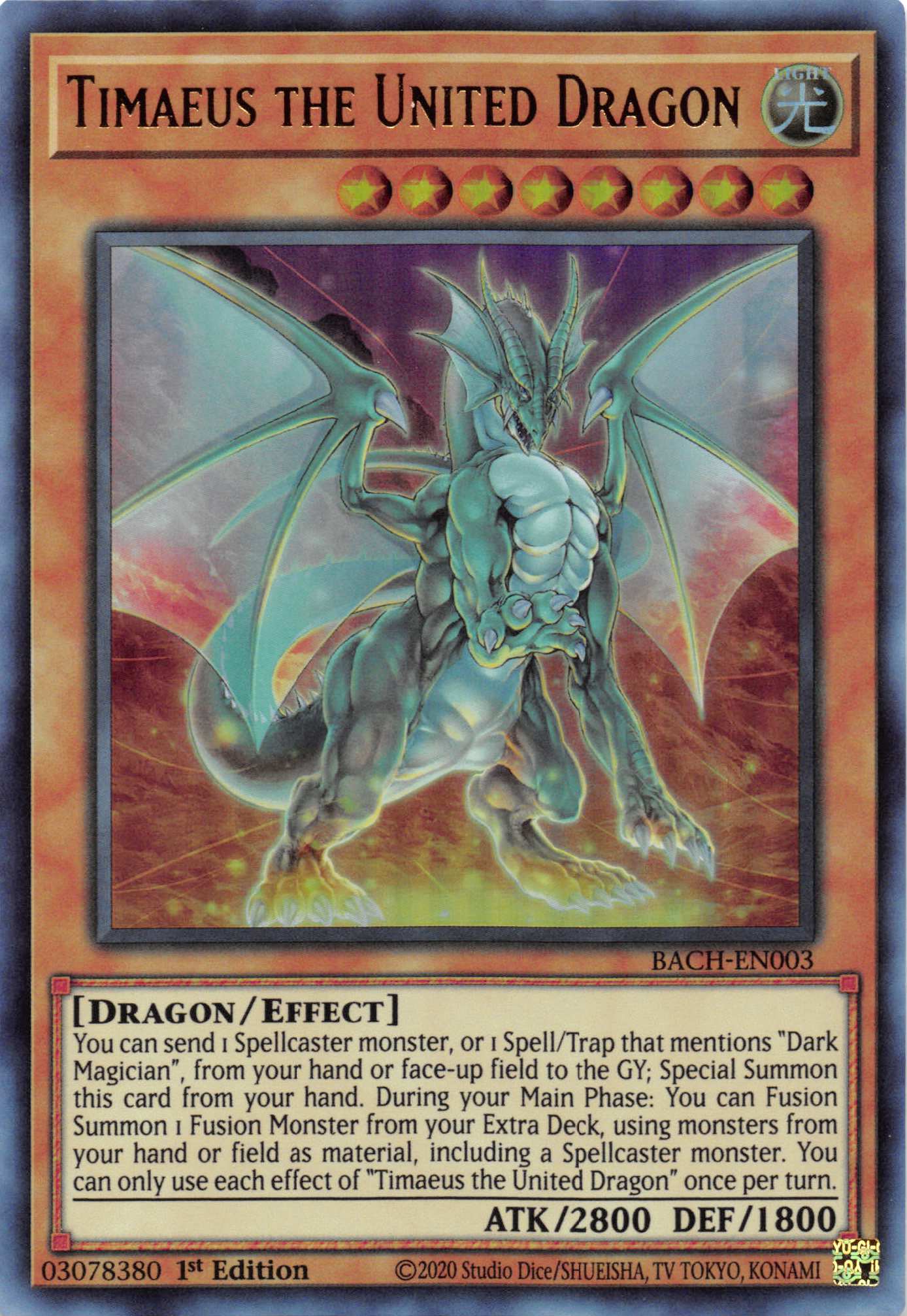 Timaeus the United Dragon [BACH-EN003] Ultra Rare - Duel Kingdom