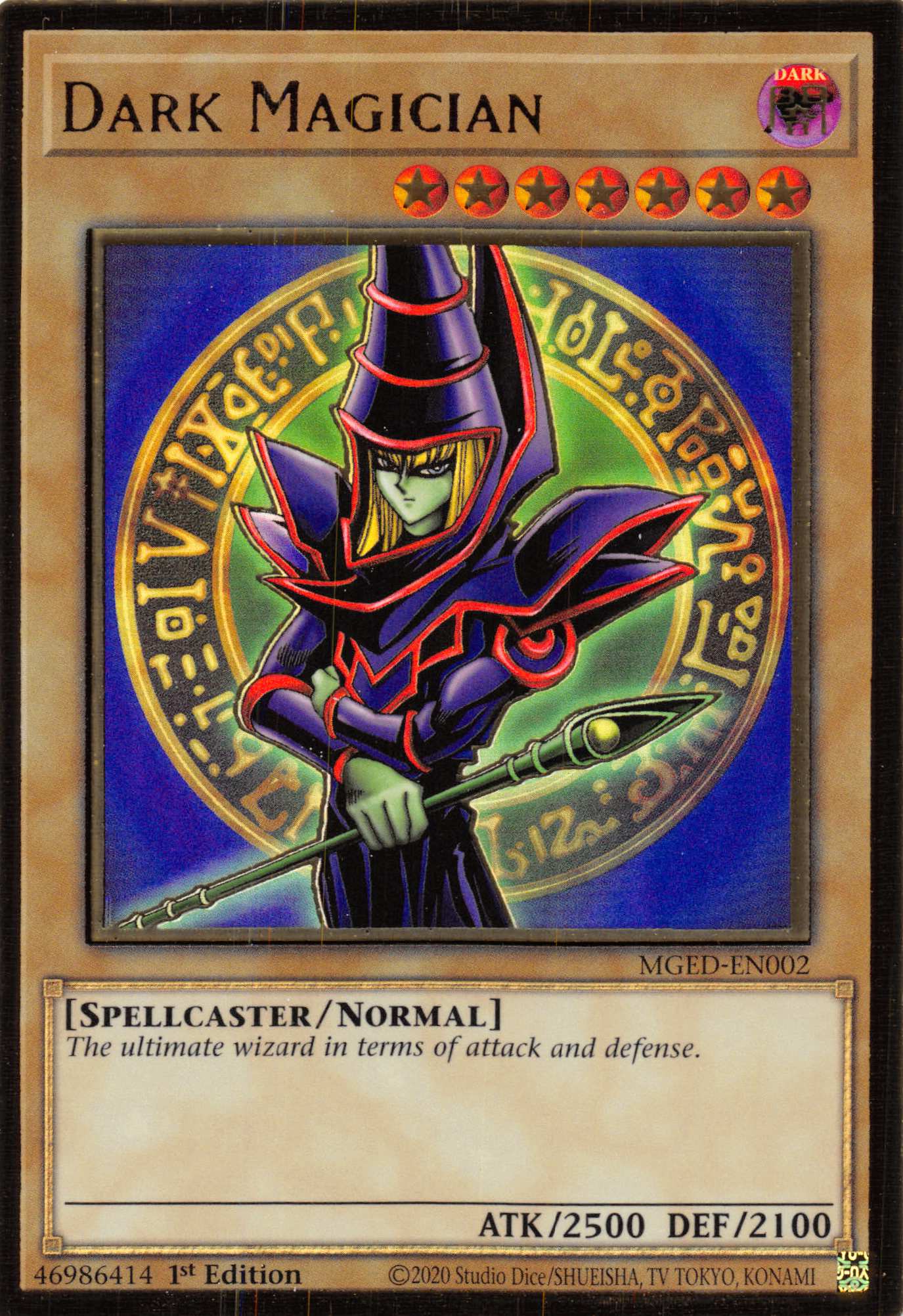 Dark Magician (Alternate Art) [MGED-EN002] Gold Rare - Duel Kingdom