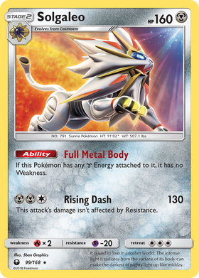 Solgaleo (99/168) [Sun & Moon: Celestial Storm] - Duel Kingdom