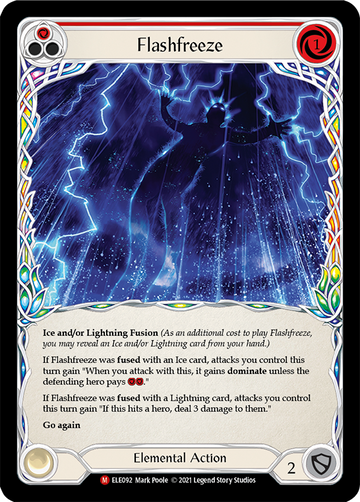 Flashfreeze [ELE092] 1st Edition Rainbow Foil - Duel Kingdom