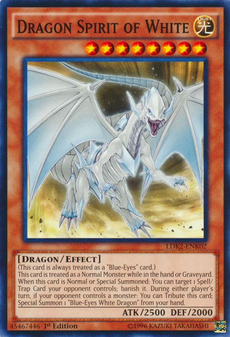 Dragon Spirit of White [LDK2-ENK02] Common - Duel Kingdom