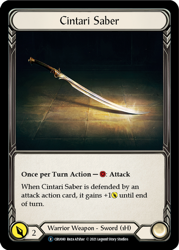 Cintari Saber (Rainbow Foil) [CRU080-RF] Unlimited Rainbow Foil - Duel Kingdom