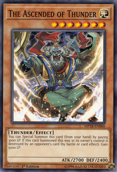 The Ascended of Thunder [MP18-EN060] Short Print - Duel Kingdom