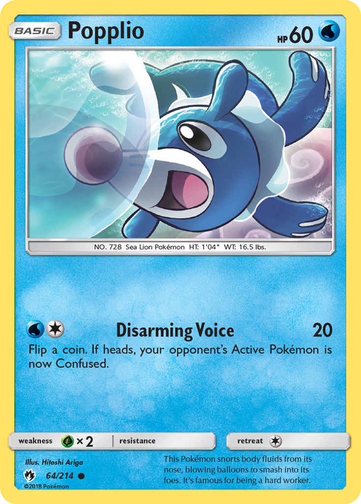 Popplio (64/214) [Sun & Moon: Lost Thunder] - Duel Kingdom