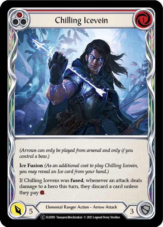 Chilling Icevein (Red) [U-ELE050] Unlimited Rainbow Foil - Duel Kingdom
