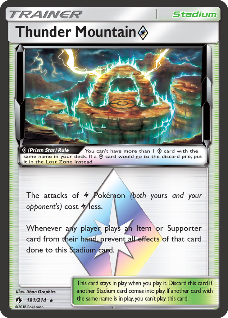 Thunder Mountain (Prism Star) (191/214) [Sun & Moon: Lost Thunder] - Duel Kingdom