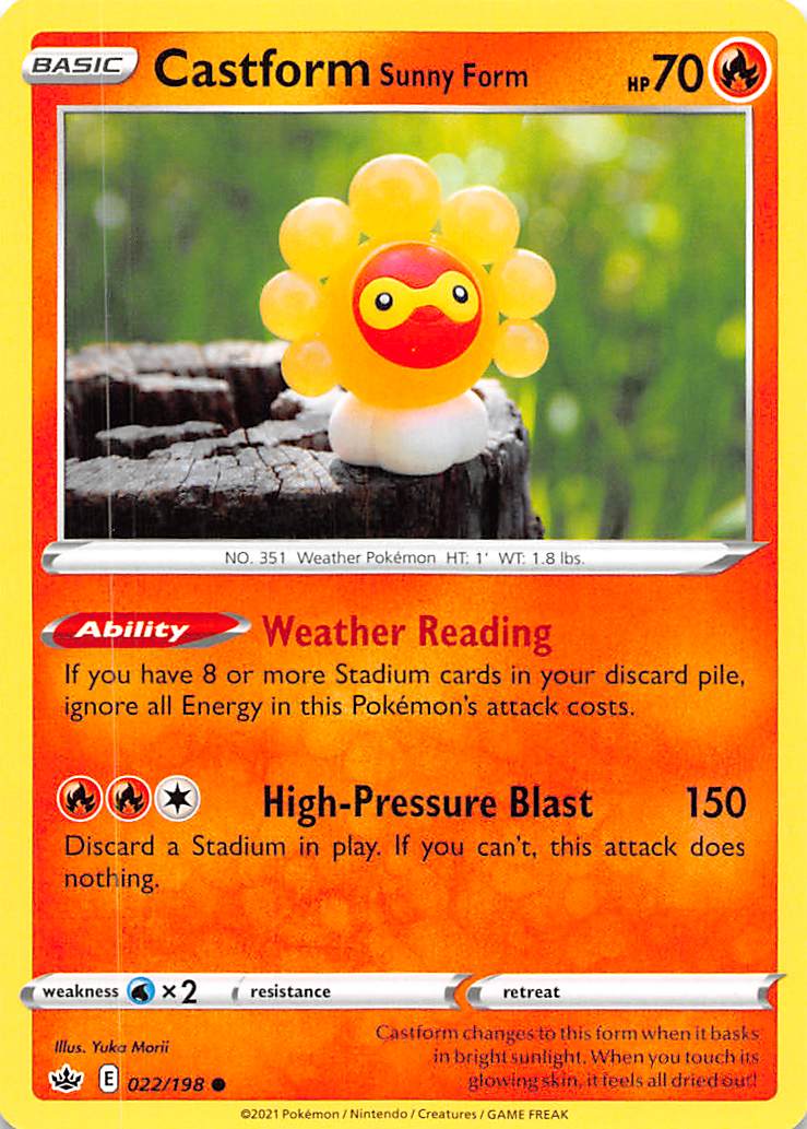 Castform Sunny Form (022/198) [Sword & Shield: Chilling Reign] - Duel Kingdom