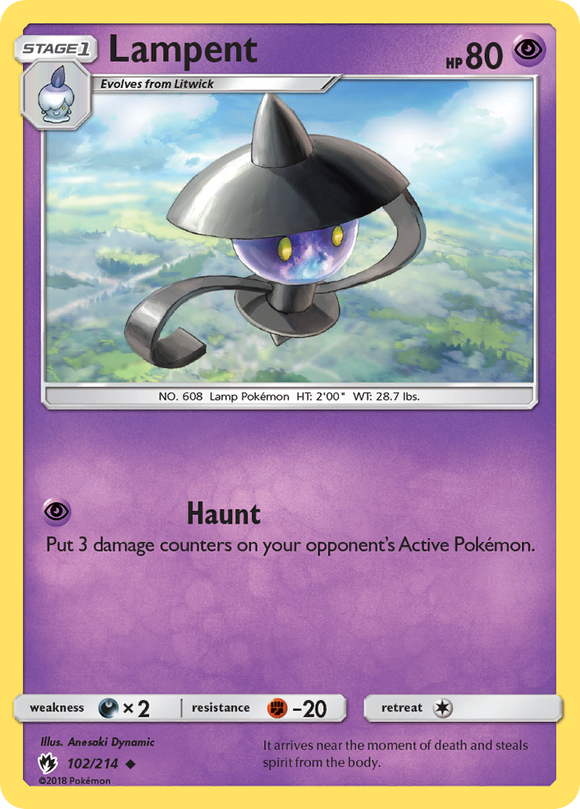 Lampent (102/214) [Sun & Moon: Lost Thunder] - Duel Kingdom
