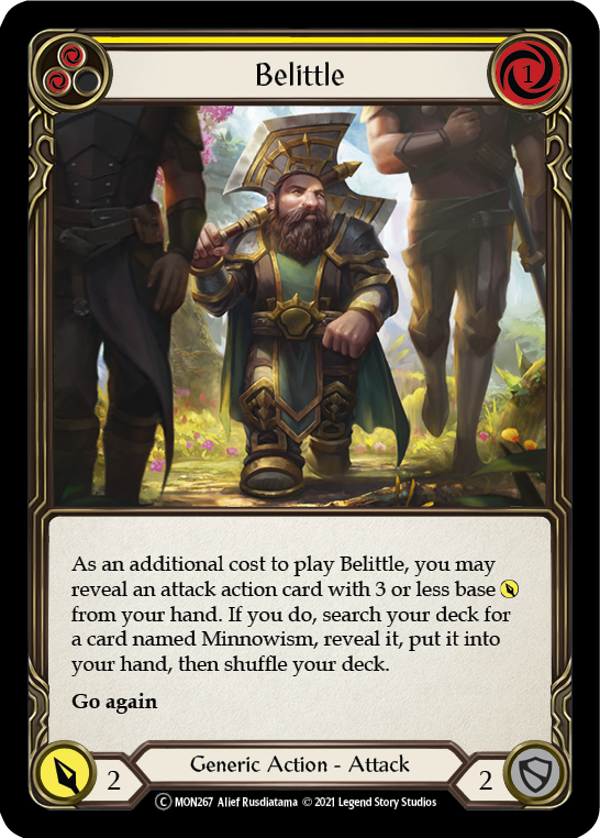 Belittle (Yellow) (Rainbow Foil) [U-MON267-RF] Unlimited Rainbow Foil - Duel Kingdom
