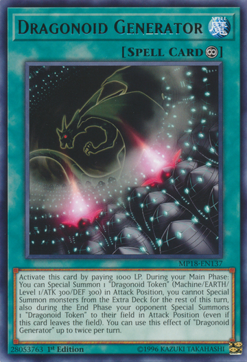 Dragonoid Generator [MP18-EN137] Rare - Duel Kingdom